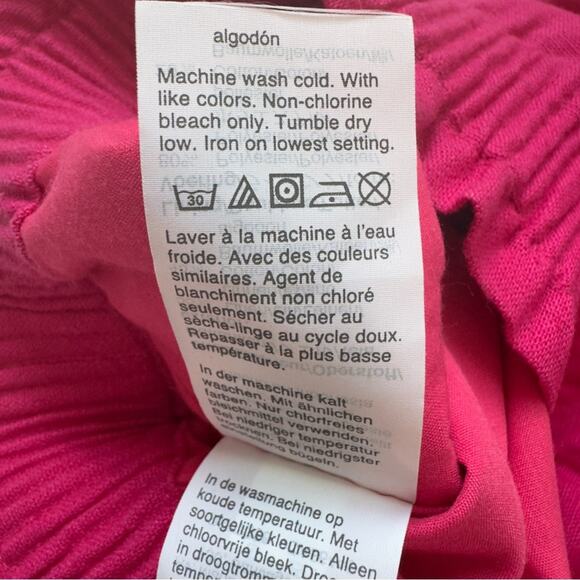 J. Crew Linen/Cotton Pink Bubble Mini Skirt scalloped hem stretchy elastic waist - Picture 9 of 10